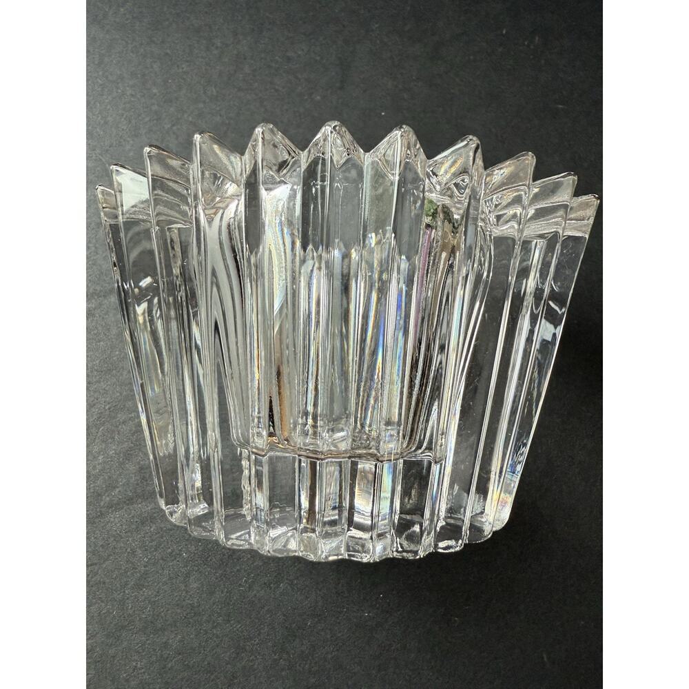 Vintage Mikasa Studio Nova Altus Crystal Votive Candle Holder Starburst (1)